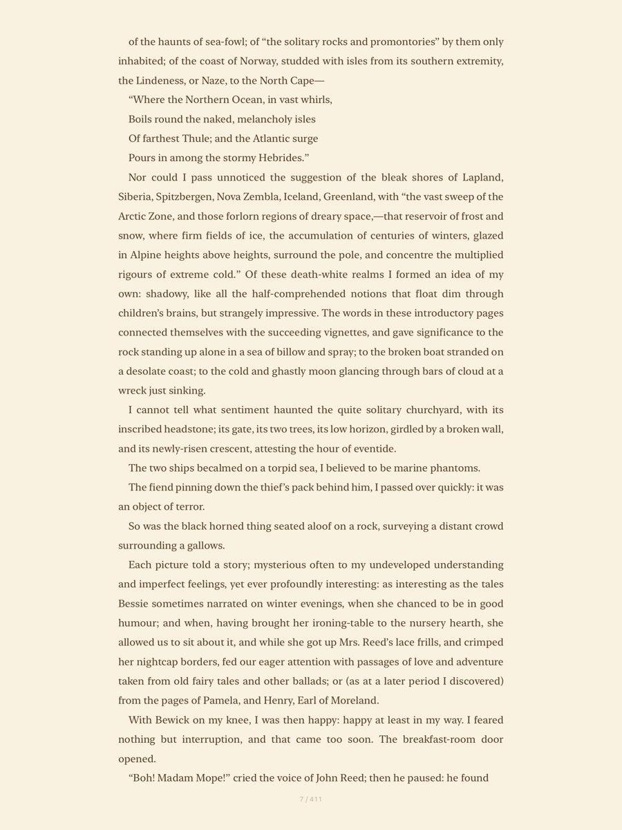 The Lijn book reader: paginated text